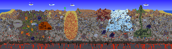 Map of Terraria seed 1234