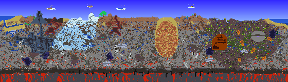 Map of Terraria seed 123456