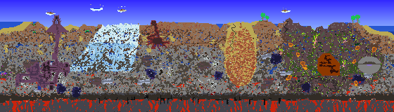 Map of Terraria seed 1234567