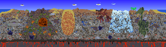 Map of Terraria seed 12345678