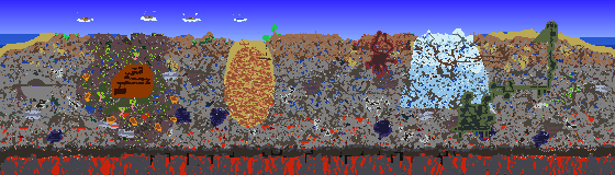 Map of Terraria seed 123456789