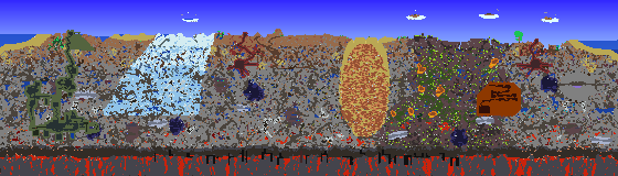 Map of Terraria seed 1258527751