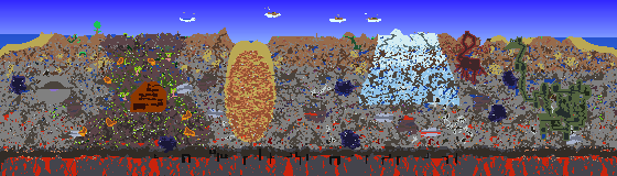 Map of Terraria seed 13