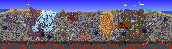 Map of Terraria seed 1516829035