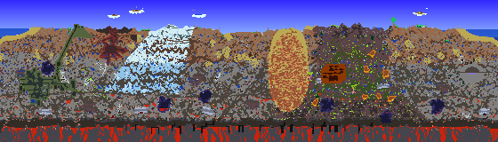 Map of Terraria seed 1016