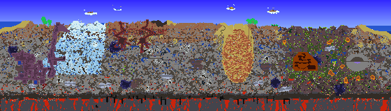 Map of Terraria seed 1849842021