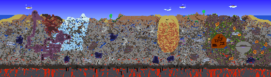 Map of Terraria seed 1864509450
