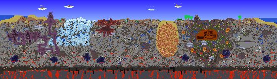 Map of Terraria seed 1890839749
