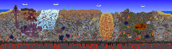 Map of Terraria seed 1891946968