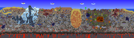 Map of Terraria seed 1982366222