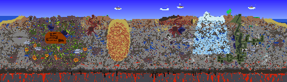Map of Terraria seed 1.1.2.2014307839 on 1.4.5
