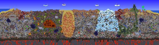 Map of Terraria seed 2025