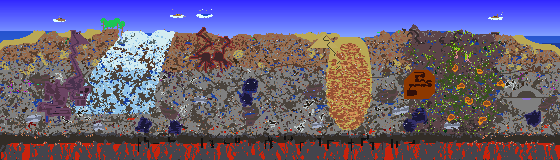 Map of Terraria seed 2077586845