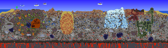 Map of Terraria seed 2201514445423333
