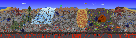 Map of Terraria seed 259702936