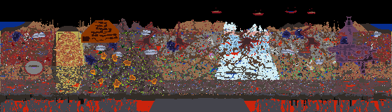 Map of Terraria seed 1032