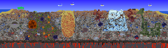 Map of Terraria seed 323365404