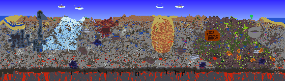 Map of Terraria seed 420