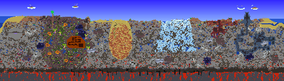 Map of Terraria seed 493828621