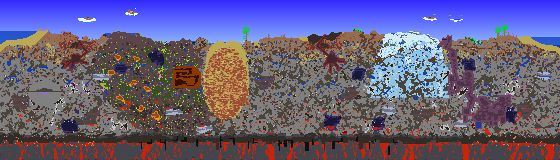 Map of Terraria seed 636723570