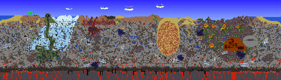Map of Terraria seed 1064