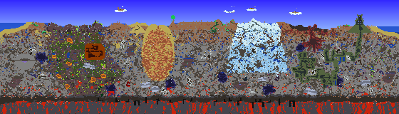 Map of Terraria seed 666