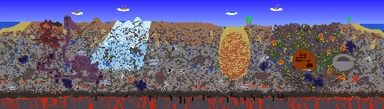 Map of Terraria seed 69