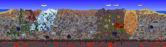 Map of Terraria seed 692886401