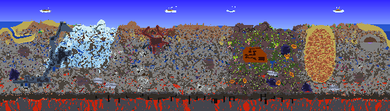 Map of Terraria seed 70636660