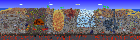 Map of Terraria seed 1008