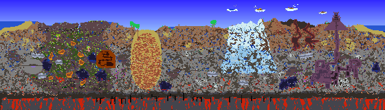 Map of Terraria seed 932596909