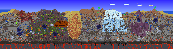 Map of Terraria seed 987654321