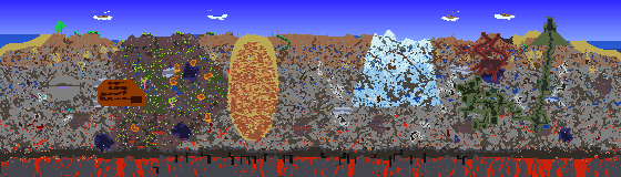 Map of Terraria seed GlowTulipEasy