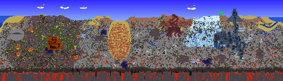 Map of Terraria seed Iwonthelottery