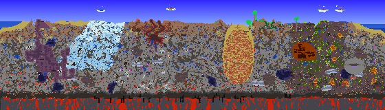 Map of Terraria seed abcd