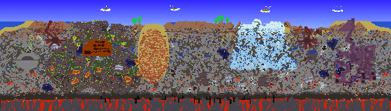 Map of Terraria seed hello