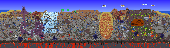 Map of Terraria seed 1.1.2.thisisaverygoodseed on 1.4.5