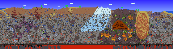 Map of Terraria seed 1001