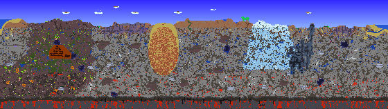 Map of Terraria seed 1