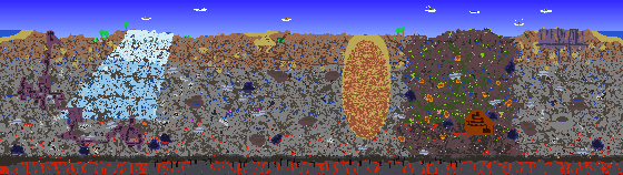 Map of Terraria seed 100