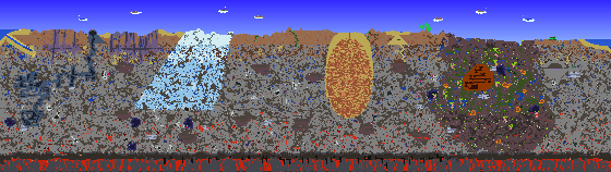 Map of Terraria seed 1000