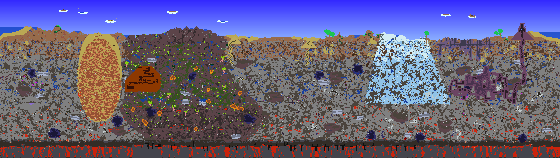 Map of Terraria seed 2.1.1.100865193 on 1.4.5