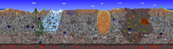 Map of Terraria seed 1116210287