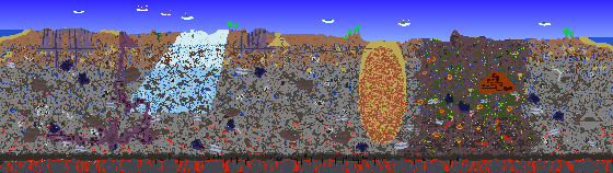 Map of Terraria seed 123