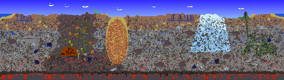 Map of Terraria seed 1234