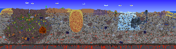 Map of Terraria seed 12345