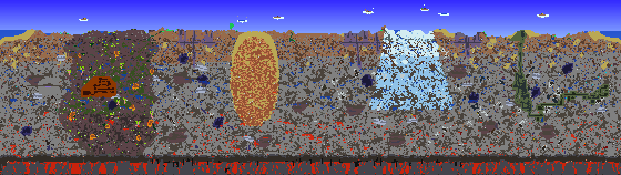 Map of Terraria seed 12345678