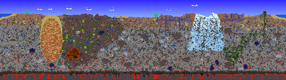 Map of Terraria seed 123456789