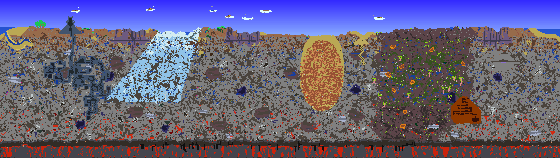Map of Terraria seed 1337