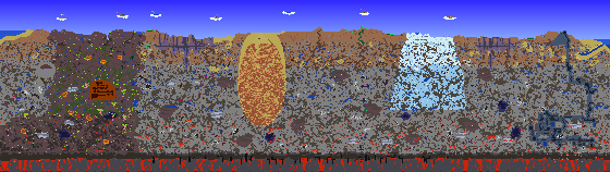 Map of Terraria seed 1344467045
